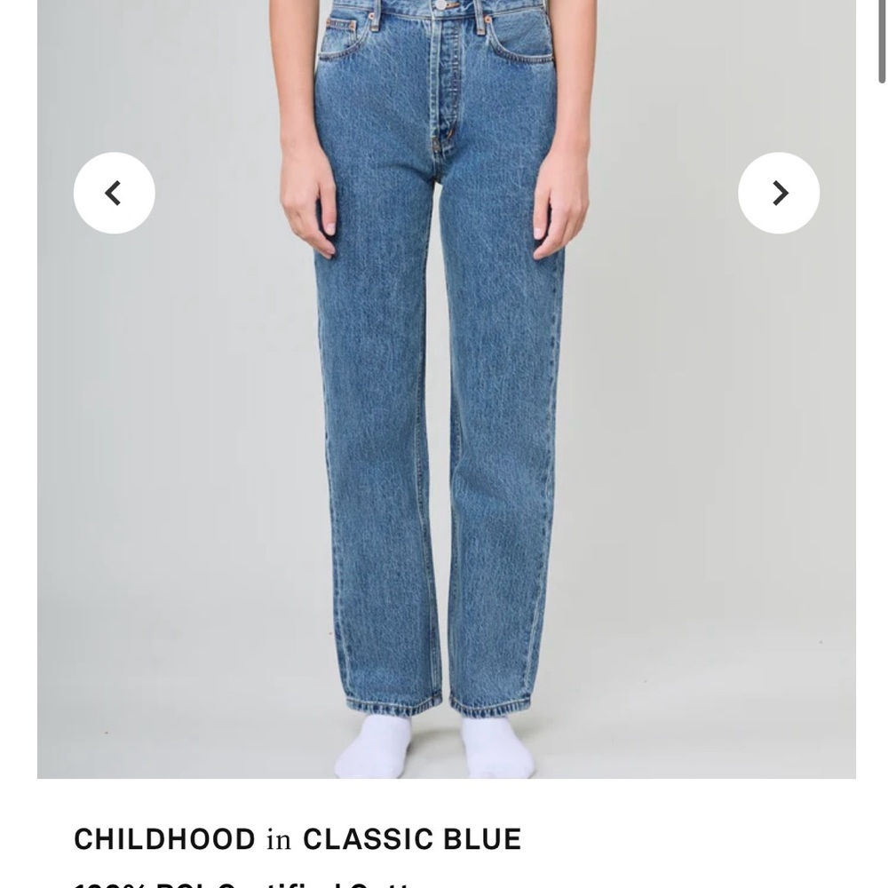Medium Wash Blue Straight Leg Jeans